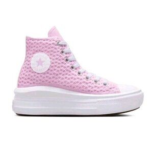 Converse Chuck Taylor Platform Crochet Pink Stardust A07358C Big Kids Sz 4 Girls